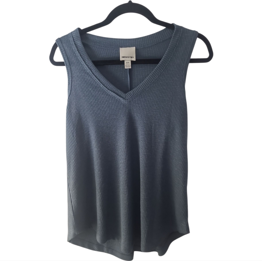 INDUSTRY  Gray Sleeveless Relaxed Tank Top